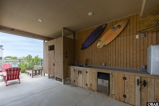 27197 Black Dog Ln Lot 9, Salvo, NC 27972 - view of patio featuring a sink and wine cooler