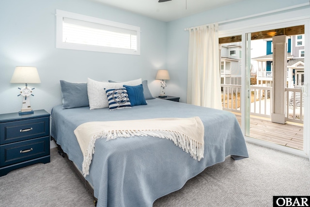 bedroom with carpet floors