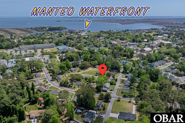 807 S St Lot 11, Manteo, NC 27954 - birds eye view of property featuring a water view and a residential view