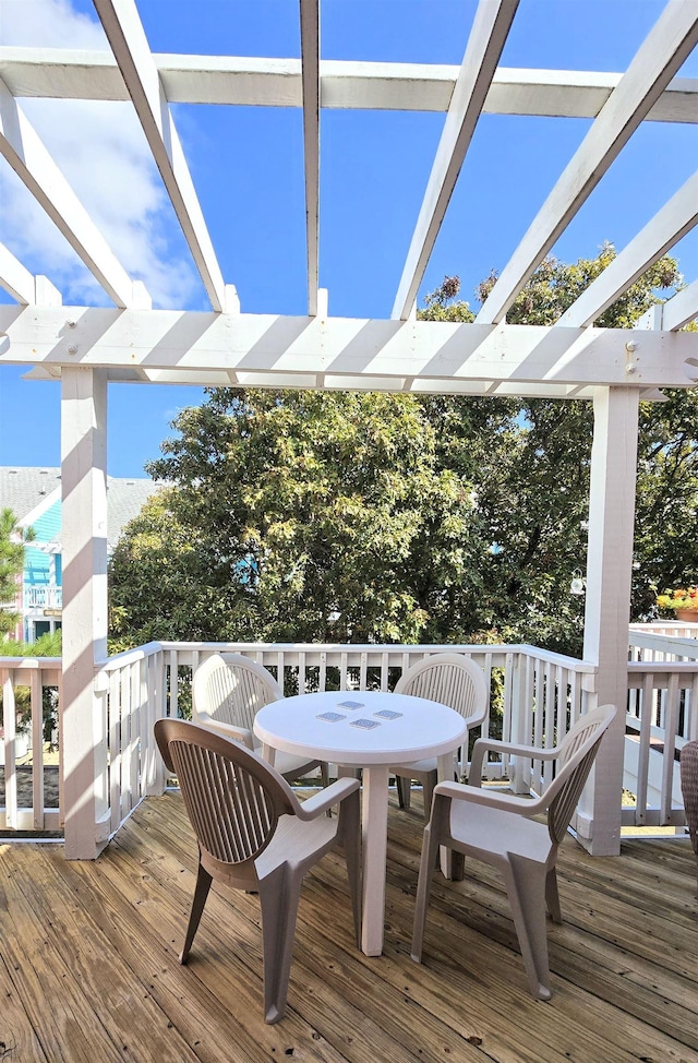 1111 Cambridge Rd Unit 308B, Kill Devil Hills, NC 27948 - wooden terrace with outdoor dining space