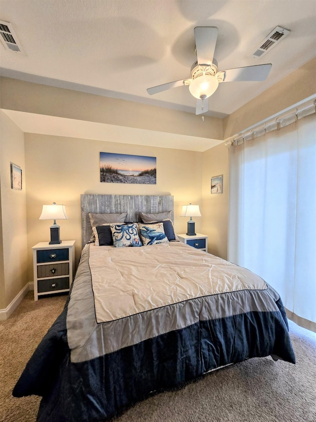 1111 Cambridge Rd Unit 308B, Kill Devil Hills, NC 27948 - carpeted bedroom with baseboards and ceiling fan