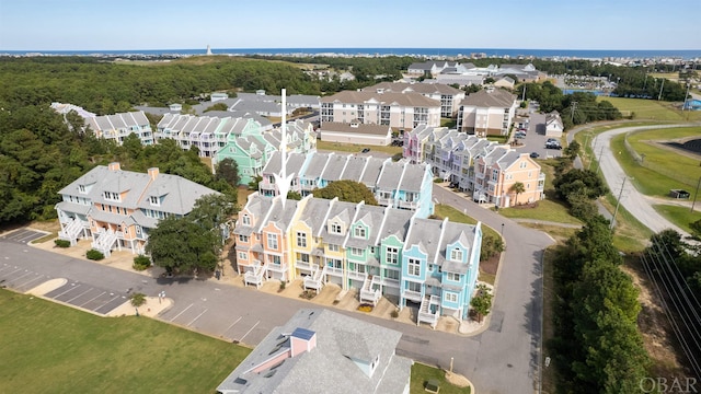 drone / aerial view with a residential view