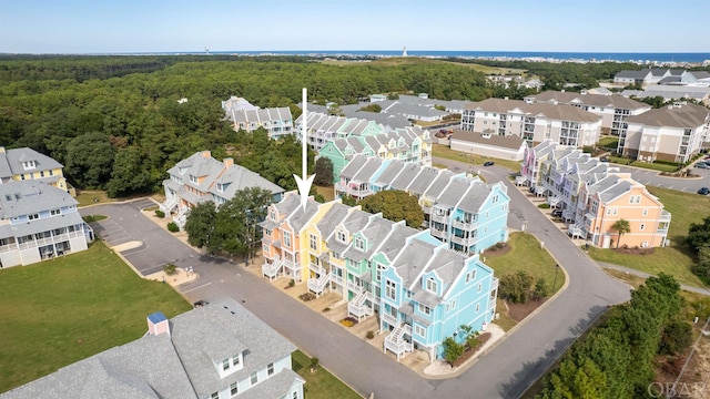 drone / aerial view featuring a residential view