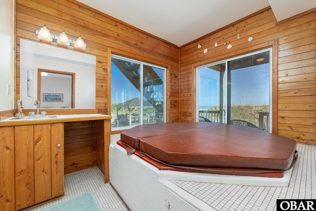 8415 S Old Oregon Inlet Rd Lot, Lot, Nags Head, NC 27959 - interior space featuring wooden walls and light tile patterned flooring