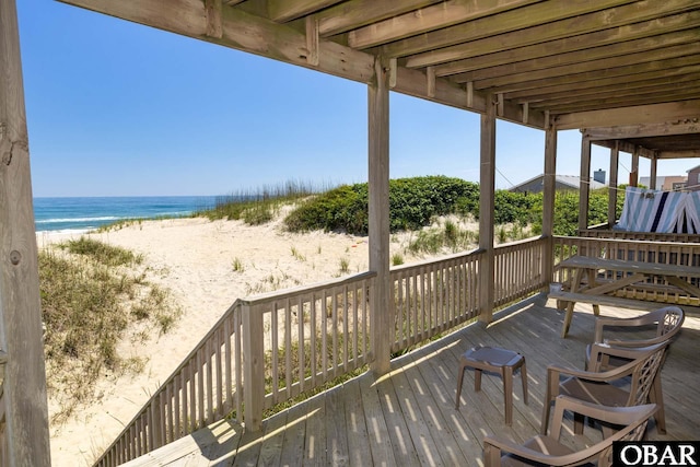 8415 S Old Oregon Inlet Rd Lot, Lot, Nags Head, NC 27959 - wooden deck featuring view of water and beach