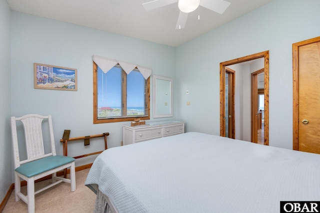 8415 S Old Oregon Inlet Rd Lot, Lot, Nags Head, NC 27959 - bedroom with light colored carpet, baseboards, and ceiling fan