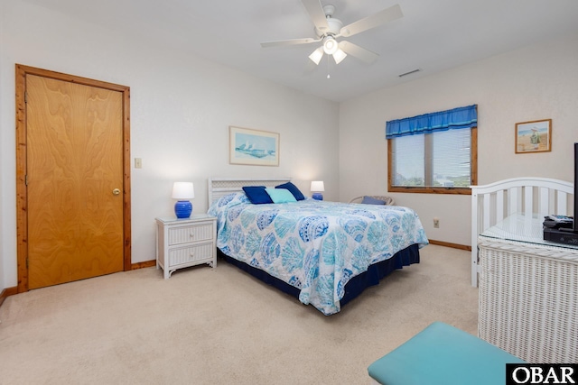 8415 S Old Oregon Inlet Rd Lot, Lot, Nags Head, NC 27959 - bedroom featuring baseboards, carpet flooring, and ceiling fan