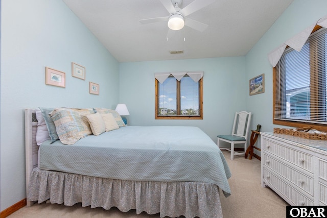 8415 S Old Oregon Inlet Rd Lot, Lot, Nags Head, NC 27959 - bedroom with light colored carpet, baseboards, and a ceiling fan
