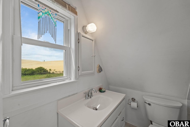 118 W Soundside Rd Lot Pt7, Nags Head, NC 27959 - bathroom with healthy amount of natural light, vanity, and toilet