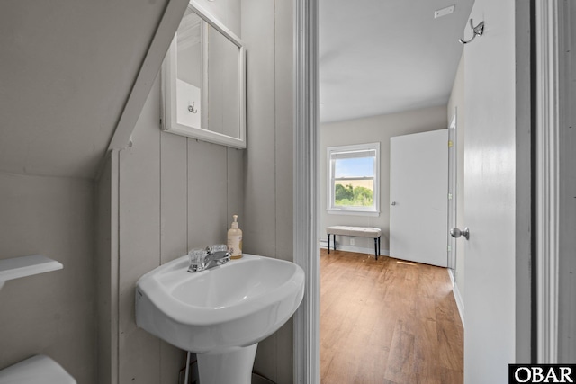 118 W Soundside Rd Lot Pt7, Nags Head, NC 27959 - bathroom featuring wood finished floors and a sink