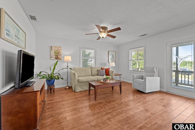 2908 S Meekins Ave Lot 9, Nags Head, NC 27959 - living room featuring ceiling fan, light wood-type flooring, and baseboards