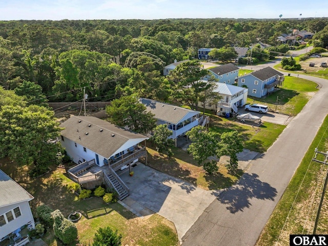 2908 S Meekins Ave Lot 9, Nags Head, NC 27959 - aerial view of residential area featuring a heavily wooded area