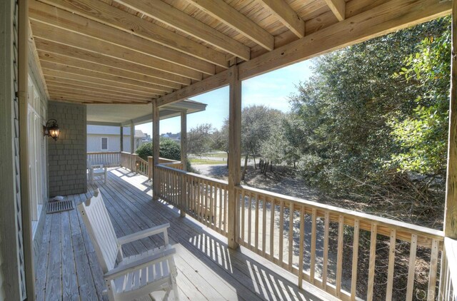 view of wooden deck