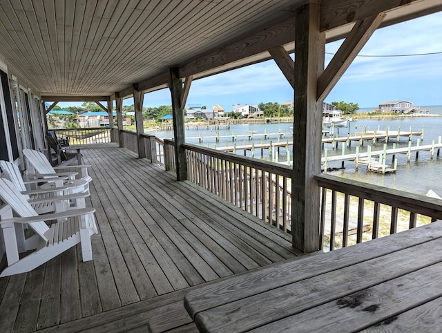 415 British Cemetery Rd Lot # 1 & 2, Ocracoke, NC 27960 - wooden terrace with a water view and a boat dock