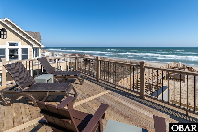 981 Lighthouse Dr Lot 10, Corolla, NC 27927 - deck with view of water and beach