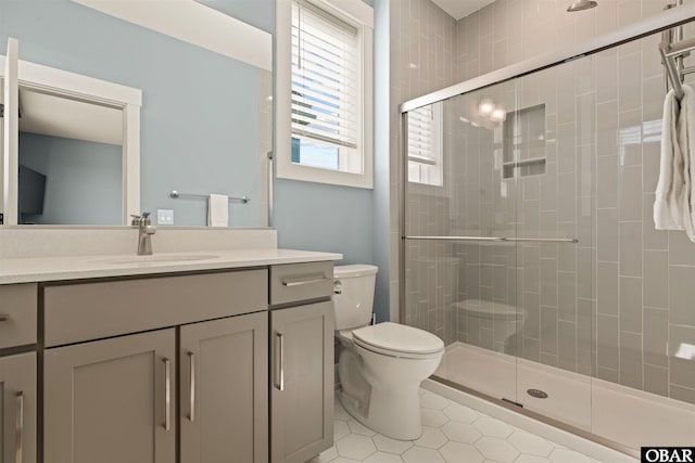 981 Lighthouse Dr Lot 10, Corolla, NC 27927 - full bath with a shower stall, vanity, and tile patterned flooring