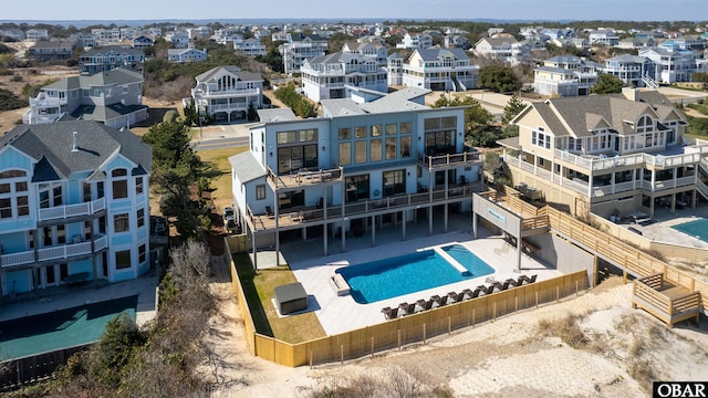 981 Lighthouse Dr Lot 10, Corolla, NC 27927 - aerial perspective of suburban area with a pool
