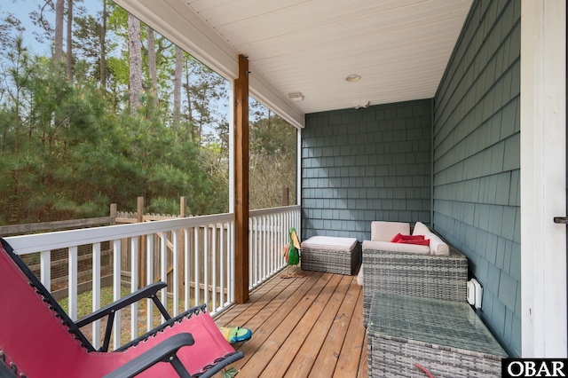 deck with outdoor lounge area