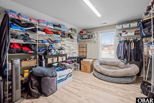 storage room featuring visible vents