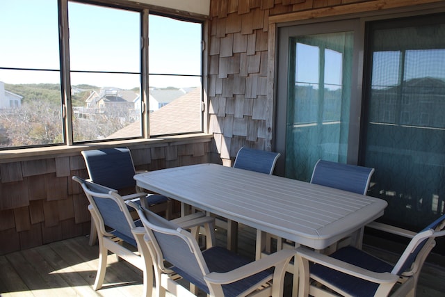 sunroom / solarium with a healthy amount of sunlight