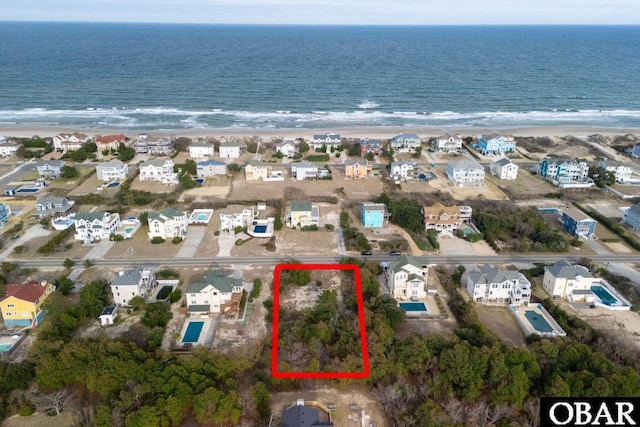 812 Whalehead Dr Lot #, Corolla, NC 27927 - aerial view of property's location with property parcel outlined and nearby suburban area