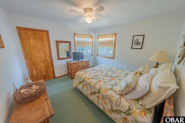 65 Ocean Blvd Lot 3-4, Southern Shores, NC 27949 - carpeted bedroom featuring a ceiling fan