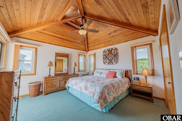 65 Ocean Blvd Lot 3-4, Southern Shores, NC 27949 - bedroom featuring wooden ceiling and carpet floors