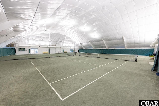 view of sport court with fence