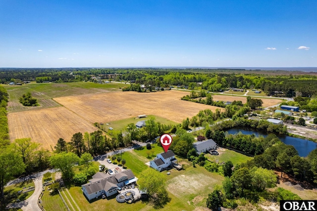 147 Dr Newbern Rd Lot # 3, Powells Point, NC 27966 - birds eye view of property with a water view and a rural view