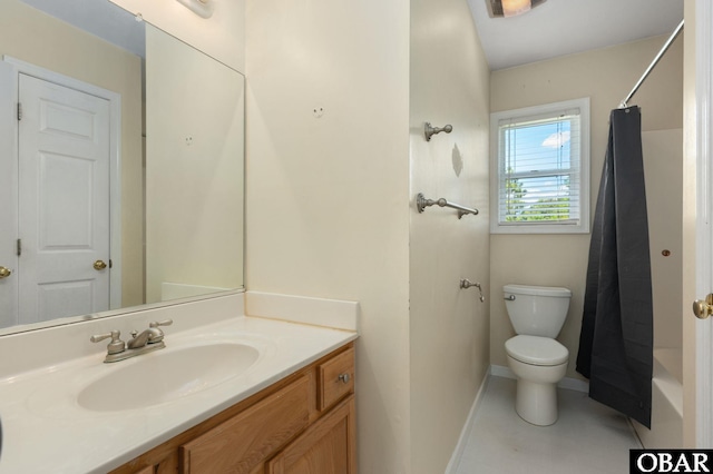 147 Dr Newbern Rd Lot # 3, Powells Point, NC 27966 - bathroom with toilet, vanity, and baseboards