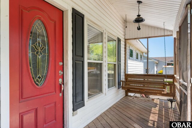 147 Dr Newbern Rd Lot # 3, Powells Point, NC 27966 - doorway to property with covered porch