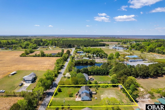 147 Dr Newbern Rd Lot # 3, Powells Point, NC 27966 - bird's eye view featuring a water view