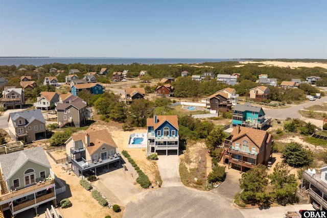 drone / aerial view with a residential view