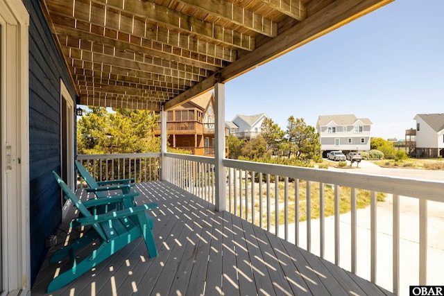 balcony with a residential view