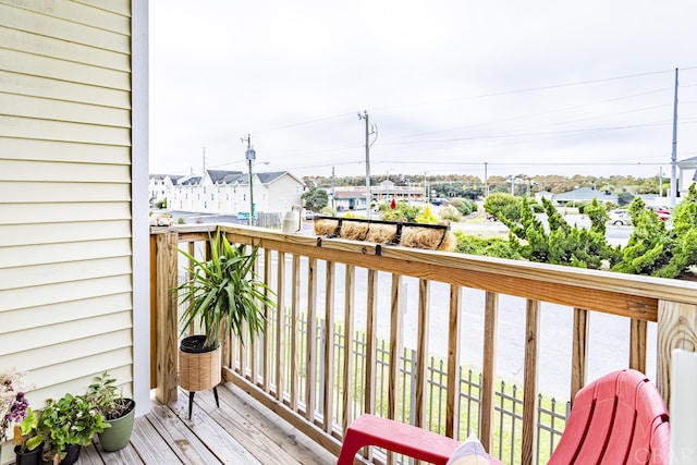 balcony with a residential view