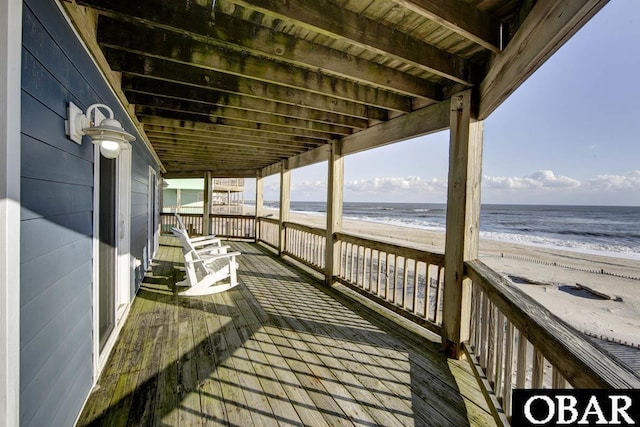 24255 S Shore Dr Lot # 9, Rodanthe, NC 27968 - wooden terrace with view of water and beach
