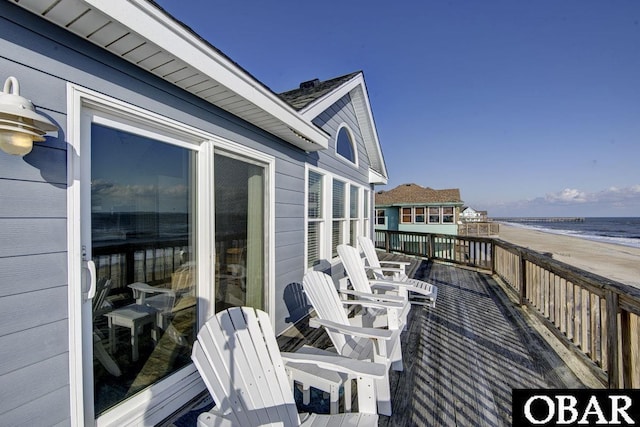 24255 S Shore Dr Lot # 9, Rodanthe, NC 27968 - balcony with a beach view and a deck with water view