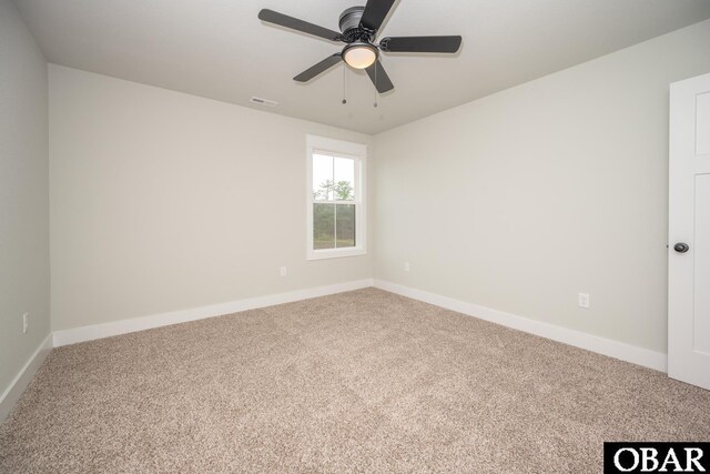 329 Country Club Rd Lot A, Lot A, Camden, NC 27921 - empty room with carpet, baseboards, and a ceiling fan