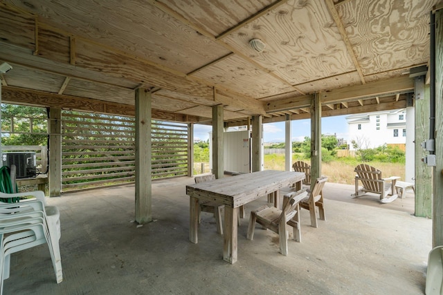 view of patio with outdoor dining area