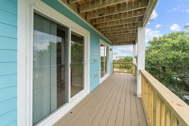 view of wooden deck