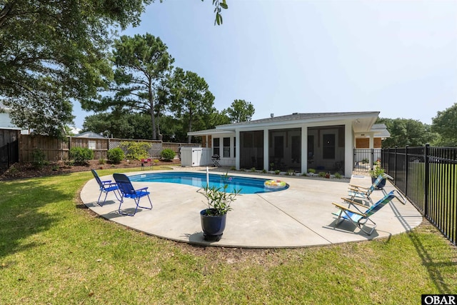 197 Wax Myrtle Trl Lot # 15R, Southern Shores, NC 27949 - view of pool with a patio area and a sunroom