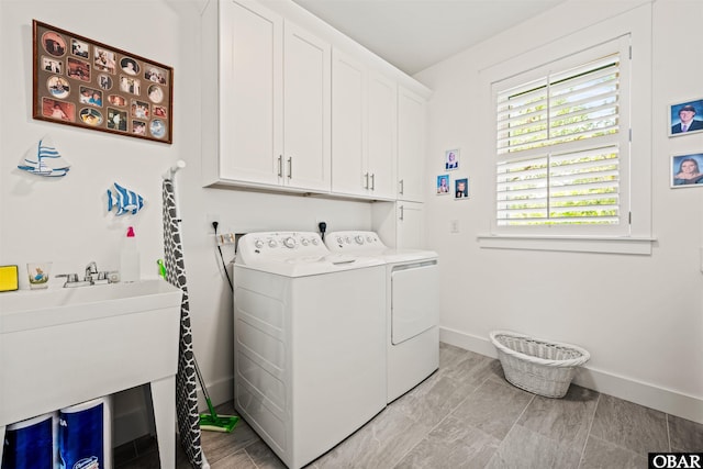 197 Wax Myrtle Trl Lot # 15R, Southern Shores, NC 27949 - washroom featuring cabinet space, washing machine and dryer, and baseboards