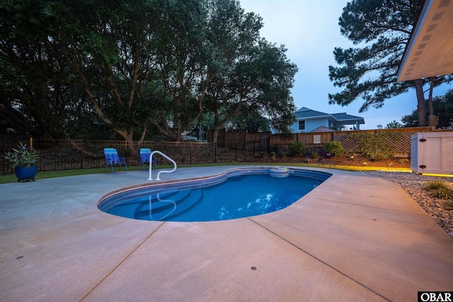197 Wax Myrtle Trl Lot # 15R, Southern Shores, NC 27949 - view of swimming pool with a patio area and a fenced backyard