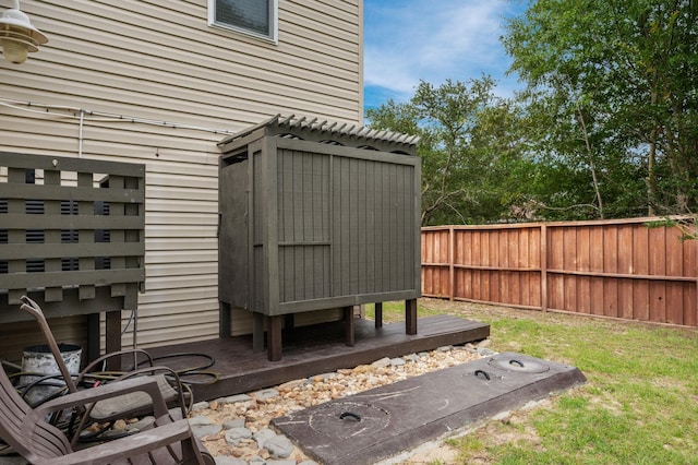 wooden terrace with fence