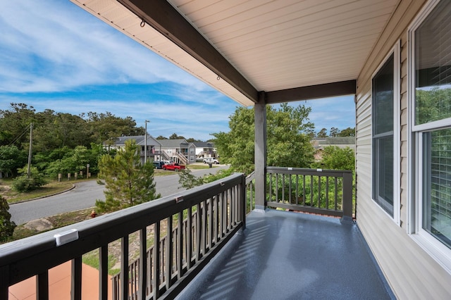 balcony with a residential view