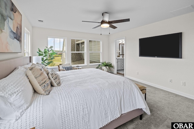 200 E Ryker Rd Lot # 37, Moyock, NC 27958 - bedroom featuring carpet, a ceiling fan, and connected bathroom