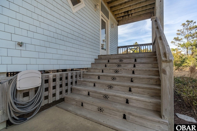 view of stairway