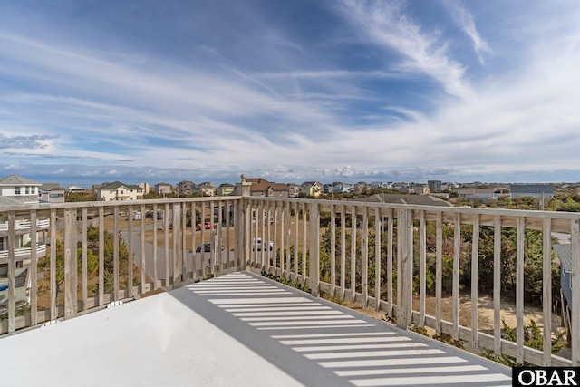 balcony featuring a residential view