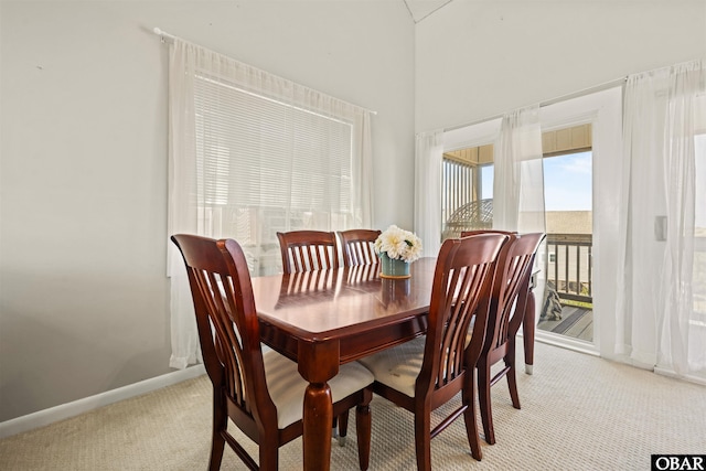 614-B Sea Oats Ct Lot # 6, Corolla, NC 27927 - dining space featuring light colored carpet and baseboards