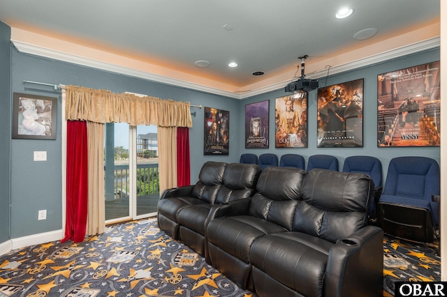56432 NC-12 Hwy Lot 1, Hatteras, NC 27943 - carpeted home theater with recessed lighting and baseboards